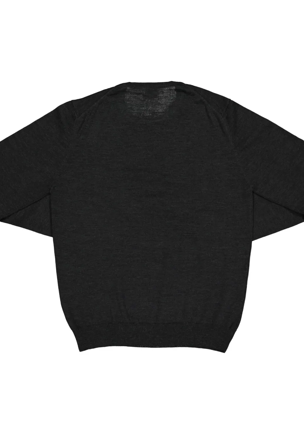 OLYMP modern fit trui wol, O-hals, antraciet