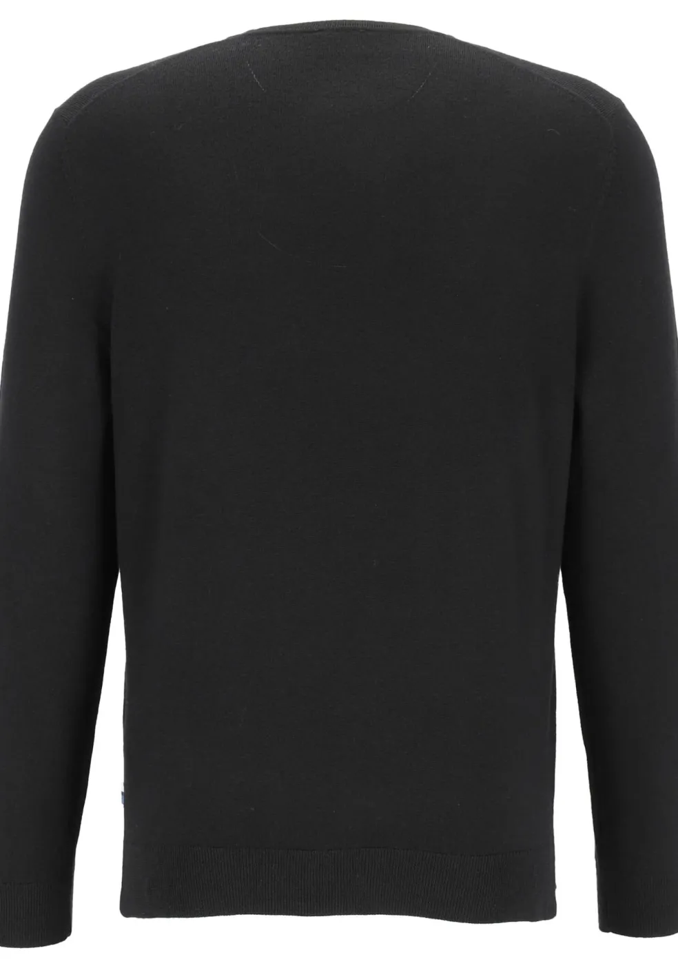OLYMP modern fit trui wol, O-hals, zwart