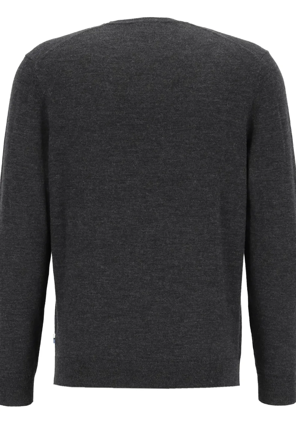 OLYMP modern fit trui wol, V-hals, antraciet grijs