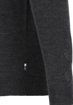 OLYMP modern fit trui wol, V-hals, antraciet grijs