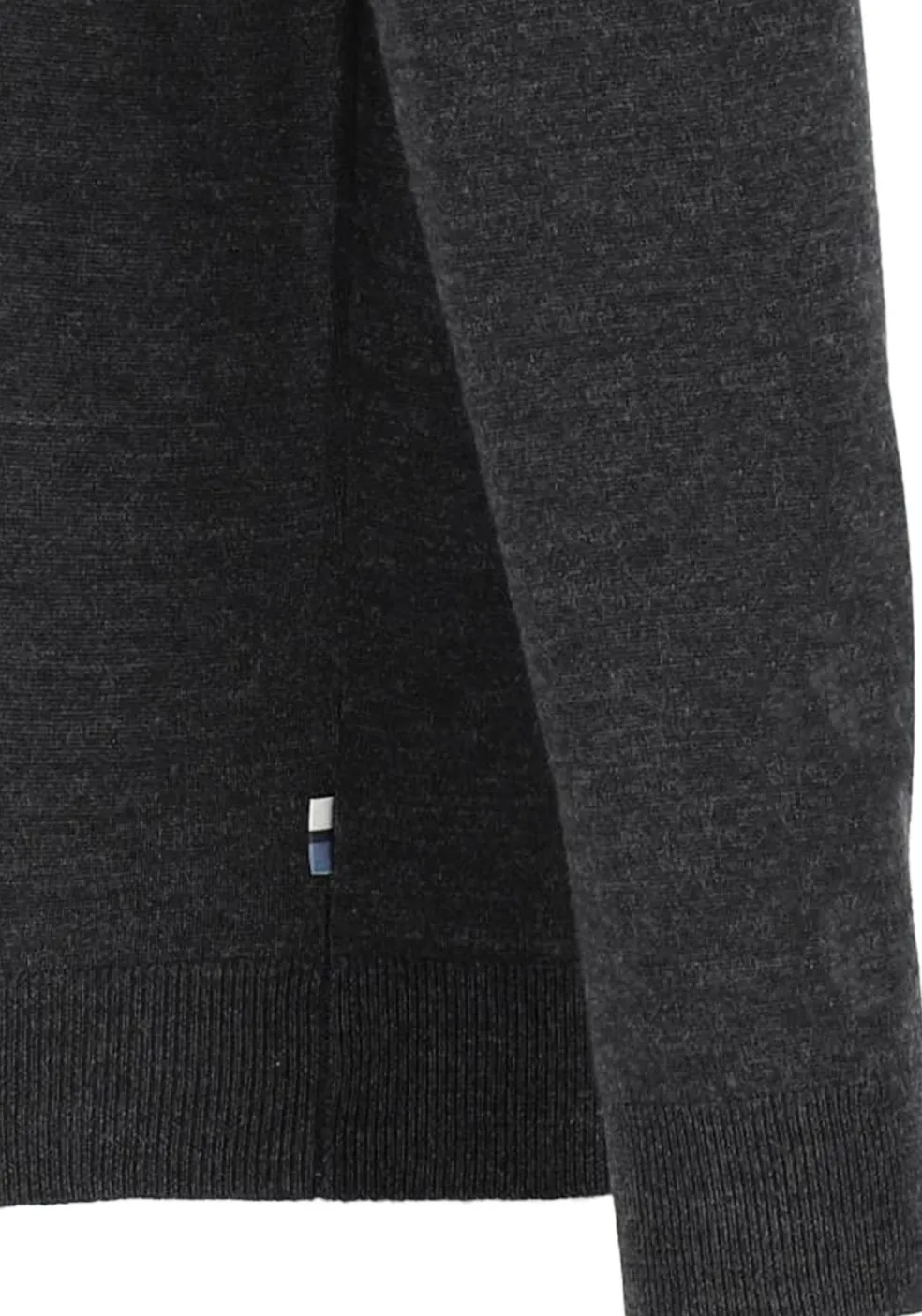 OLYMP modern fit trui wol, V-hals, antraciet grijs