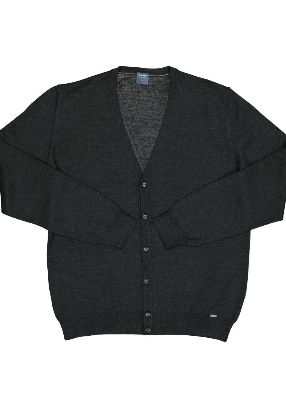 OLYMP modern fit vest wol, antraciet grijs