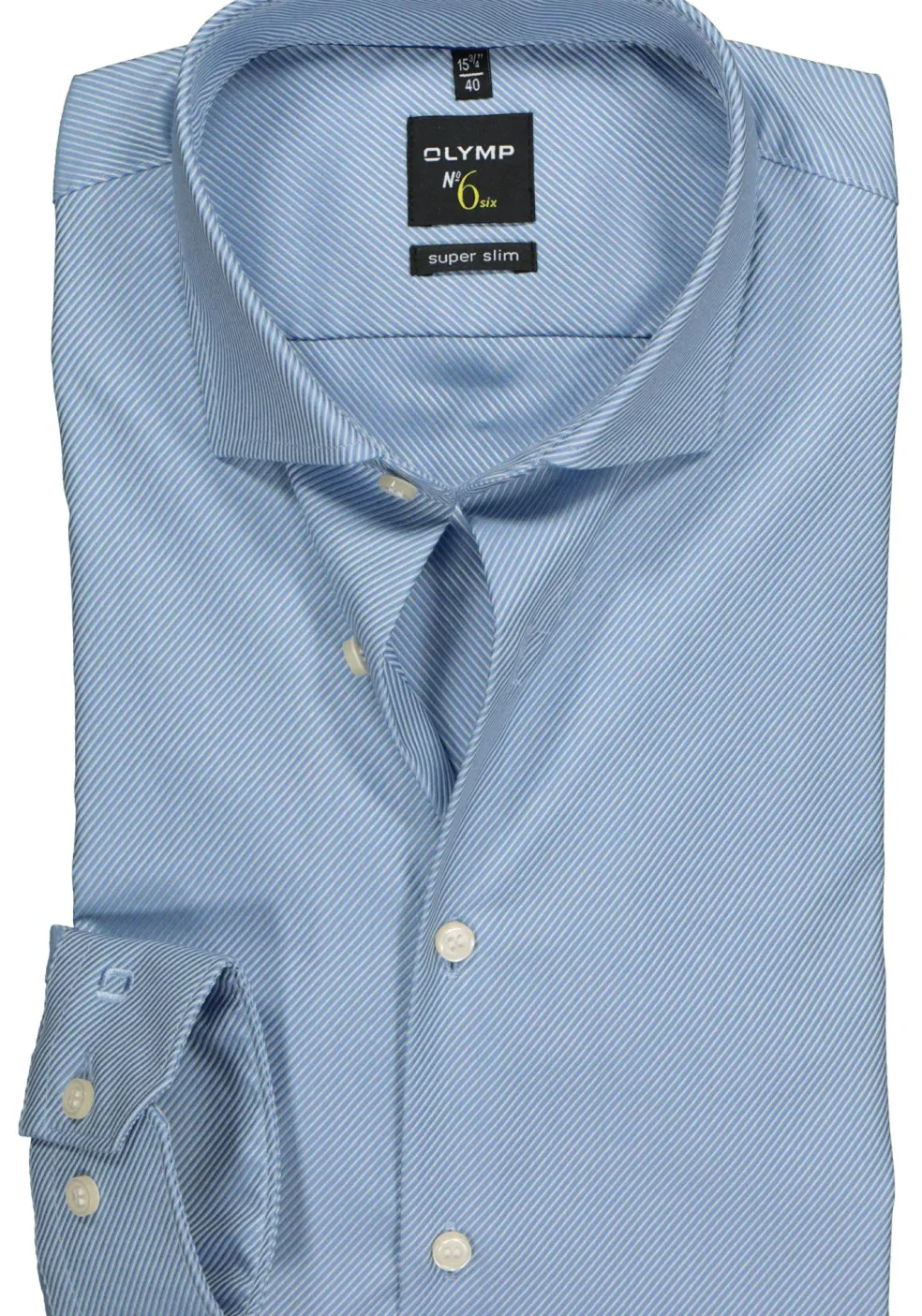 OLYMP No. Six super slim fit overhemd, lichtblauw diamant twill