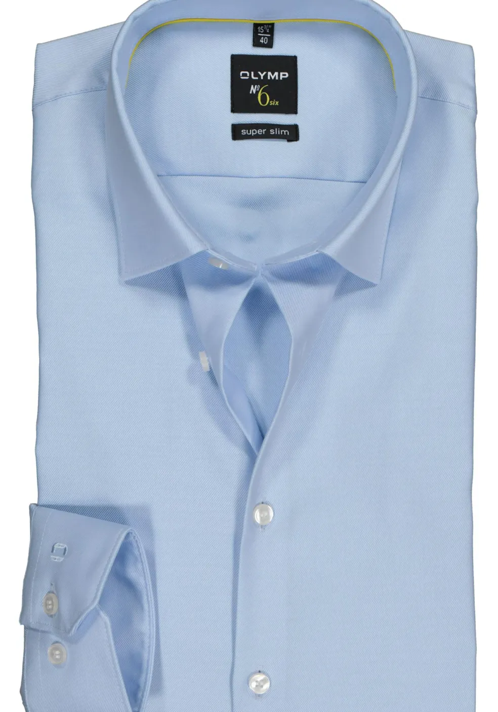 OLYMP No. Six super slim fit overhemd, lichtblauw twill