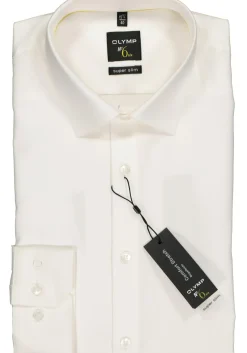 OLYMP No. Six super slim fit overhemd, off white twill