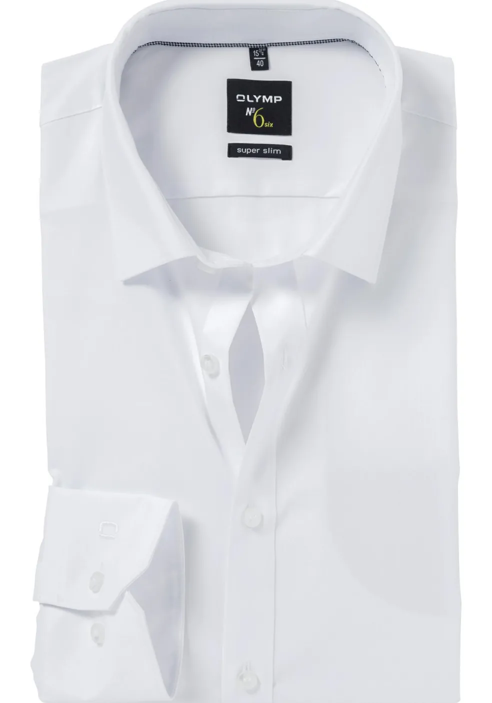 OLYMP No. Six super slim fit overhemd, wit (met extra tailleringsnaden)