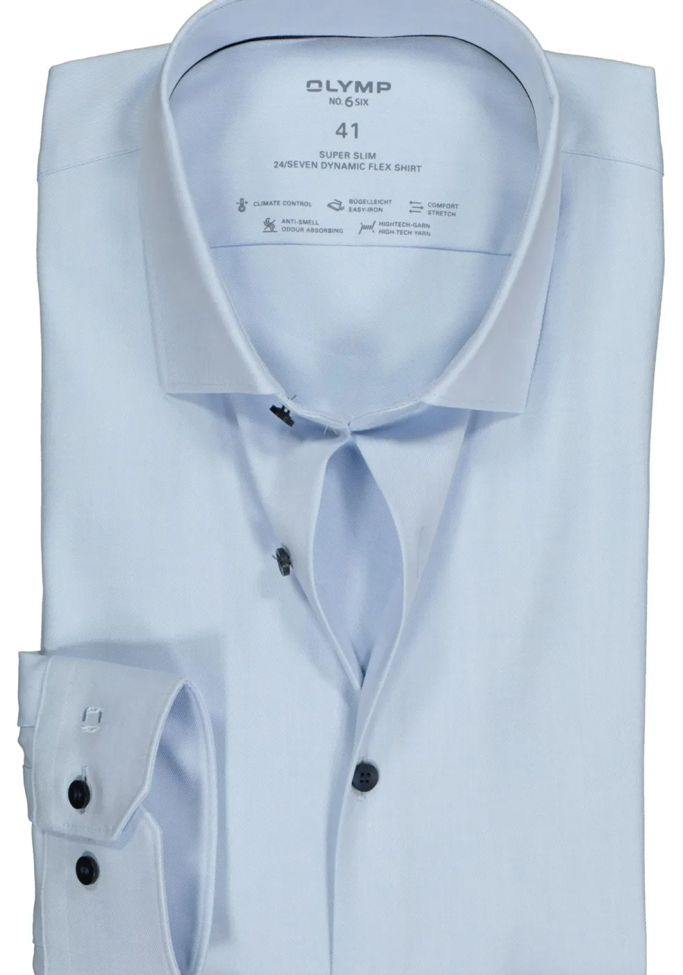OLYMP No. 6 super slim fit overhemd 24/7, lichtblauw