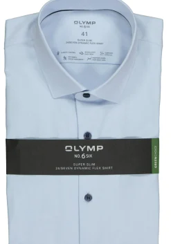 OLYMP No. 6 super slim fit overhemd 24/7, lichtblauw