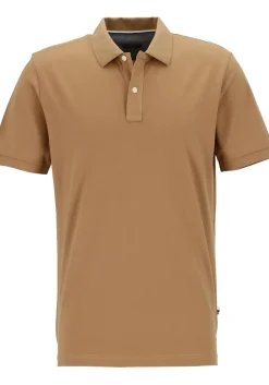 OLYMP Polo Casual, modern fit polo, caramel