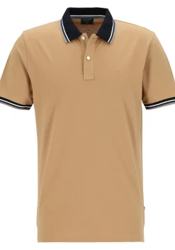 OLYMP Polo Casual, modern fit polo, caramel