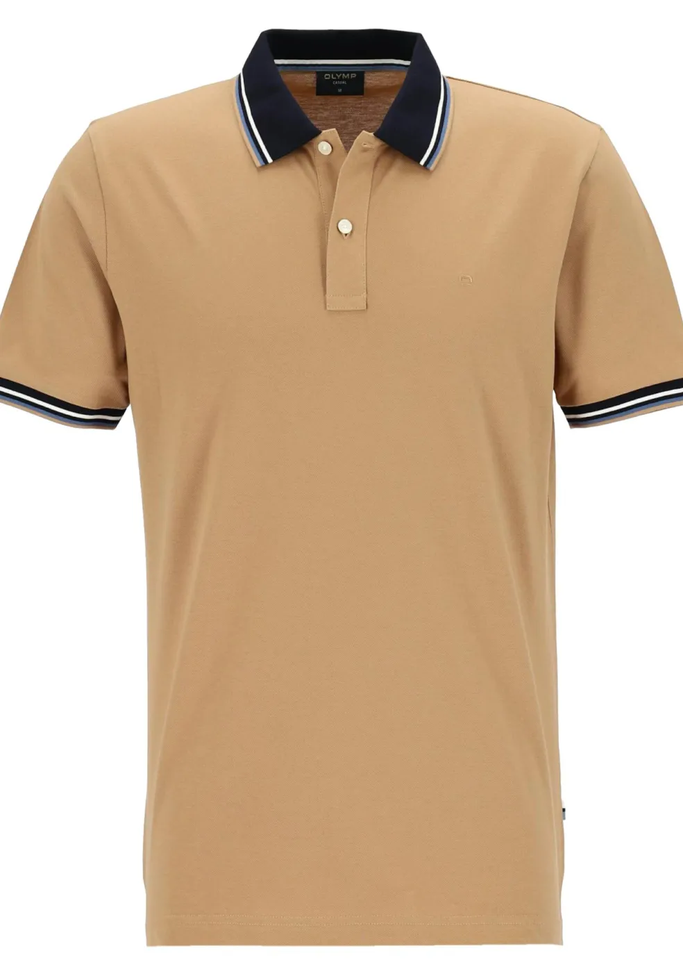 OLYMP Polo Casual, modern fit polo, caramel