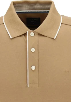 OLYMP Polo Casual, modern fit polo, caramel