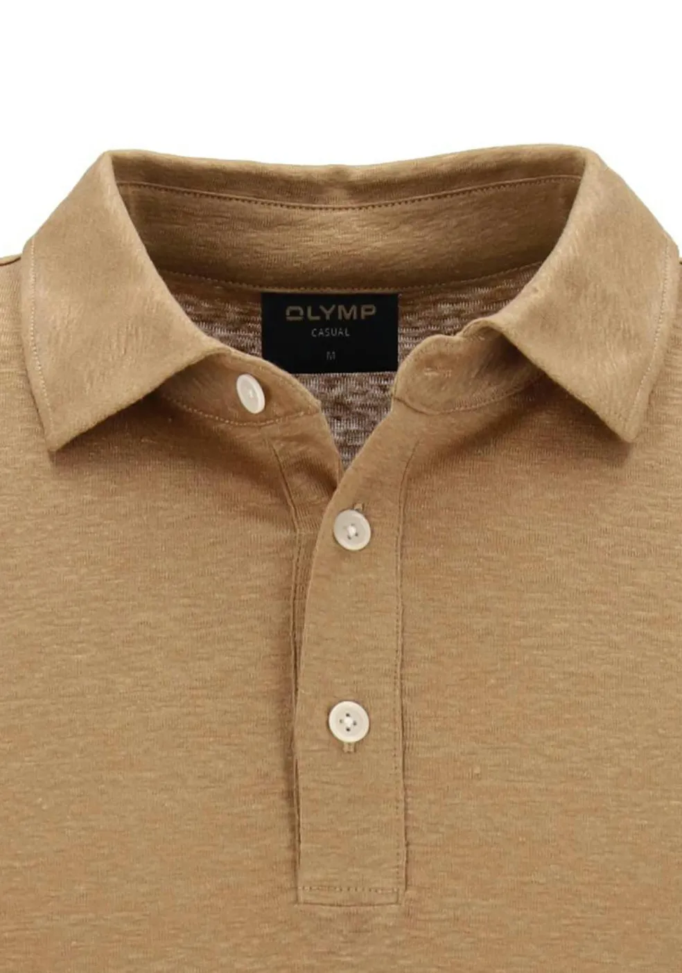 OLYMP Polo Casual, modern fit polo, caramel