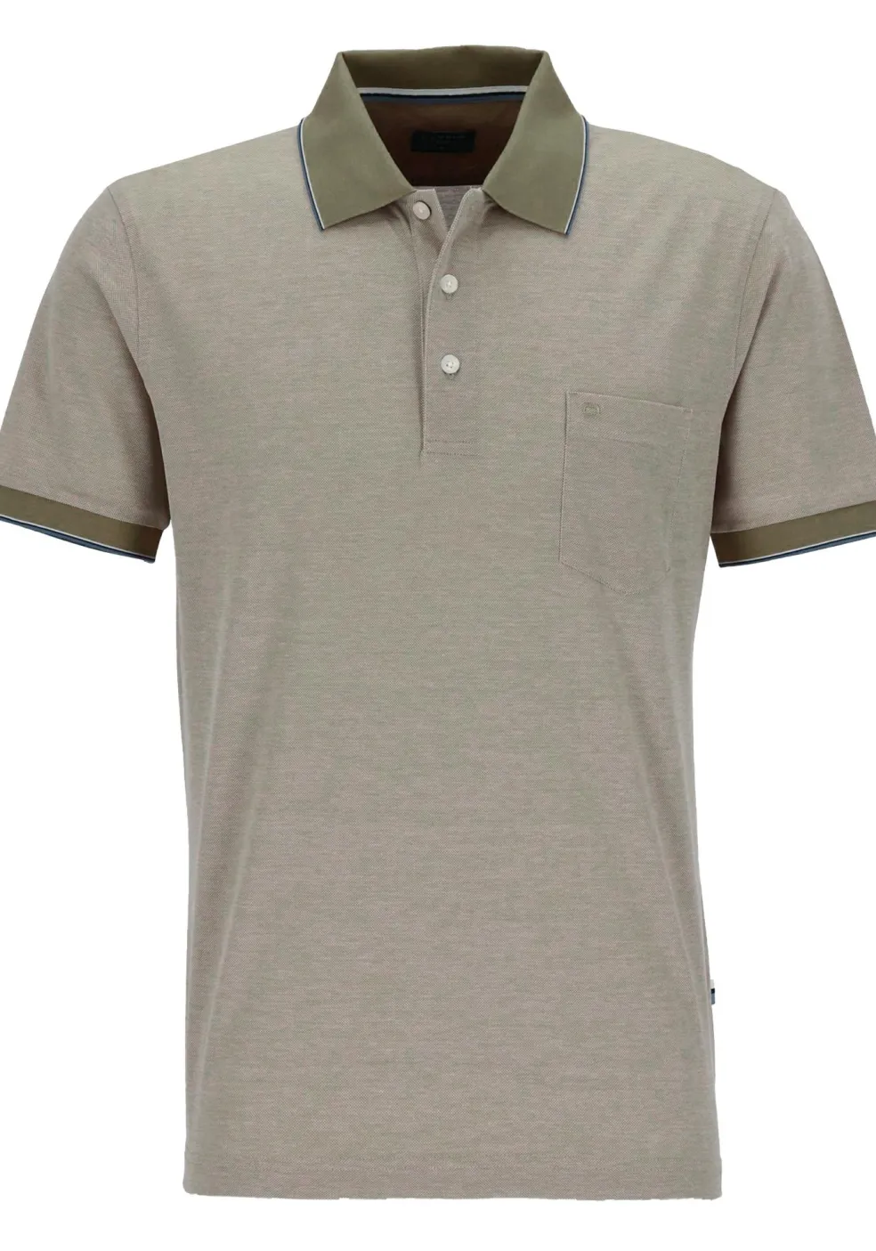 OLYMP Polo Casual, modern fit polo, olijfgroen