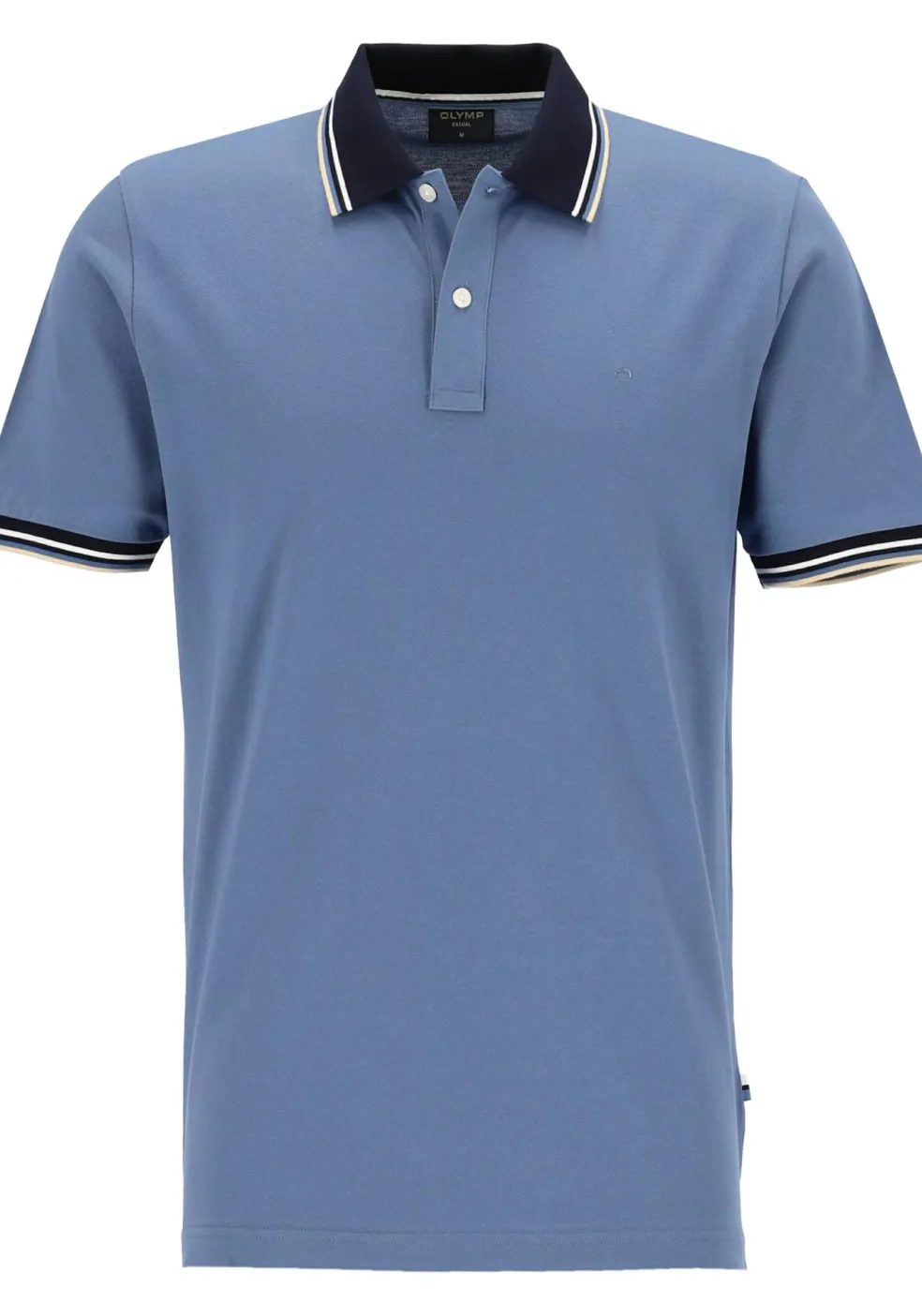 OLYMP Polo Casual, modern fit polo, rookblauw
