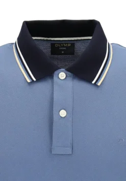 OLYMP Polo Casual, modern fit polo, rookblauw