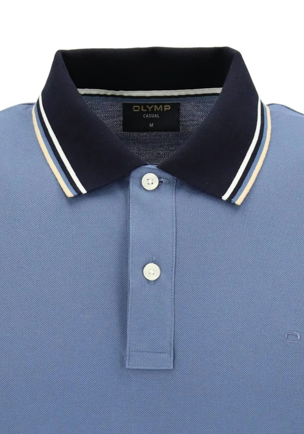 OLYMP Polo Casual, modern fit polo, rookblauw