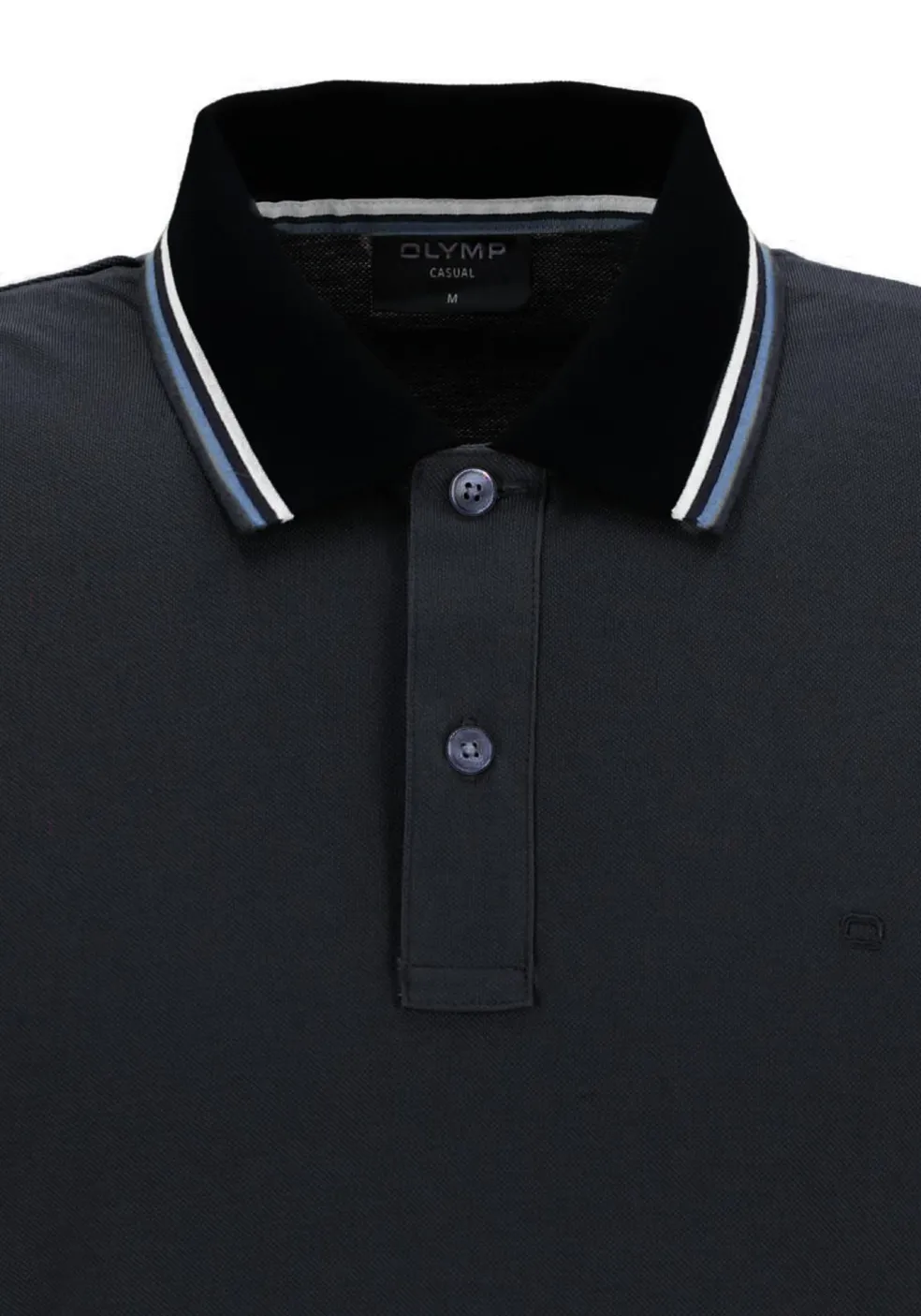 OLYMP Polo Casual, modern fit polo, zwart