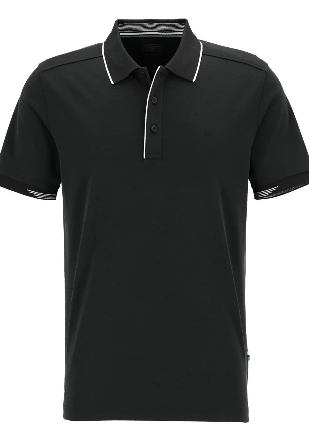 OLYMP Polo Casual, modern fit polo, zwart