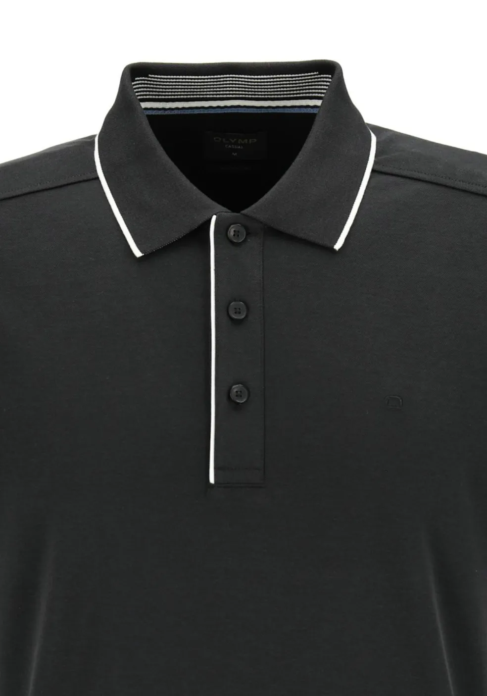 OLYMP Polo Casual, modern fit polo, zwart