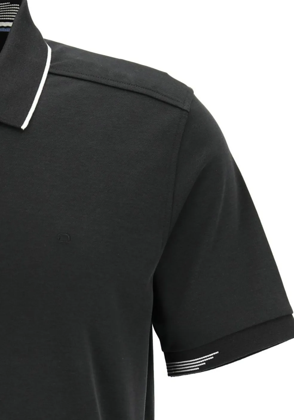 OLYMP Polo Casual, modern fit polo, zwart