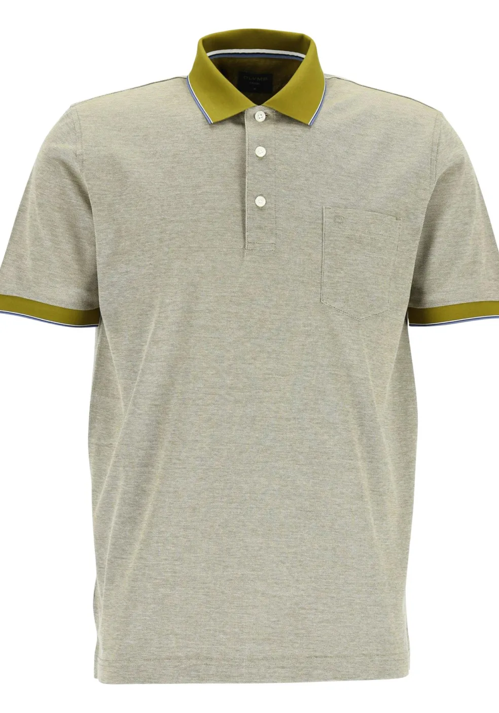 OLYMP Polo Casual, modern fit polo, olijfgroen