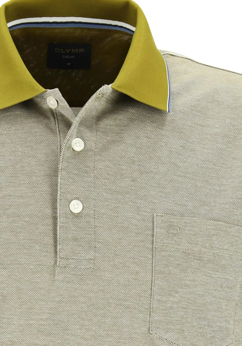 OLYMP Polo Casual, modern fit polo, olijfgroen
