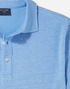 OLYMP Polo Casual, modern fit polo, lichtblauw