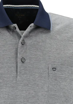 OLYMP Polo Casual, modern fit polo, marine blauw