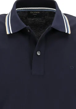 OLYMP Polo Casual, modern fit polo, marine blauw