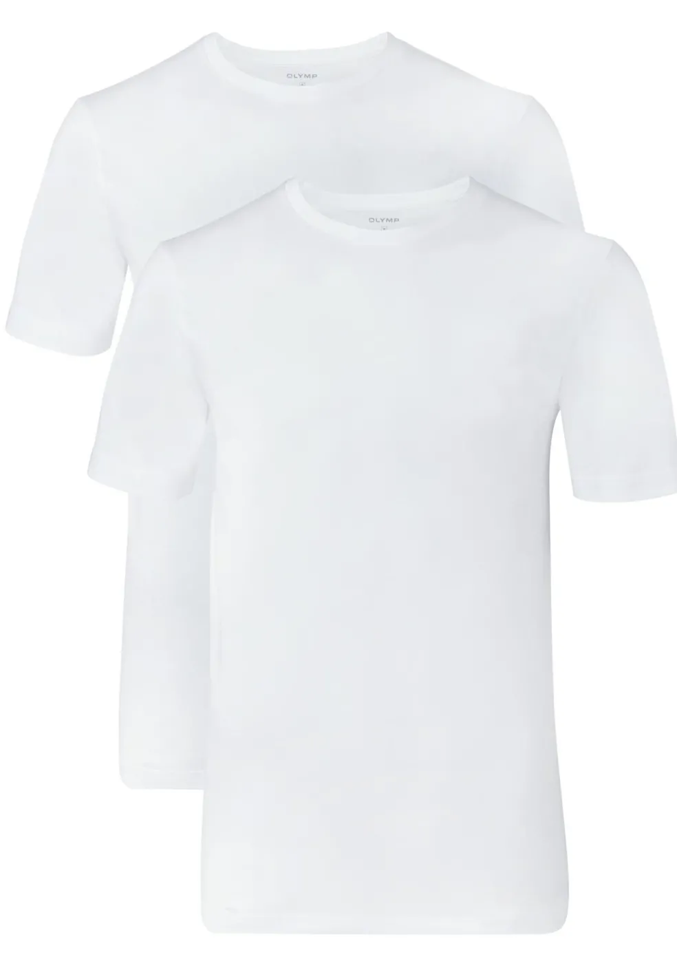 OLYMP T-shirts (2-pack), O-hals, wit