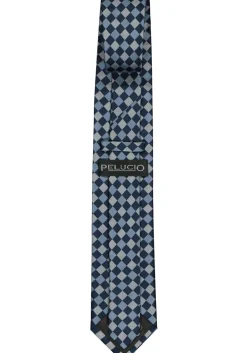 Pelucio stropdas, blauw geruit
