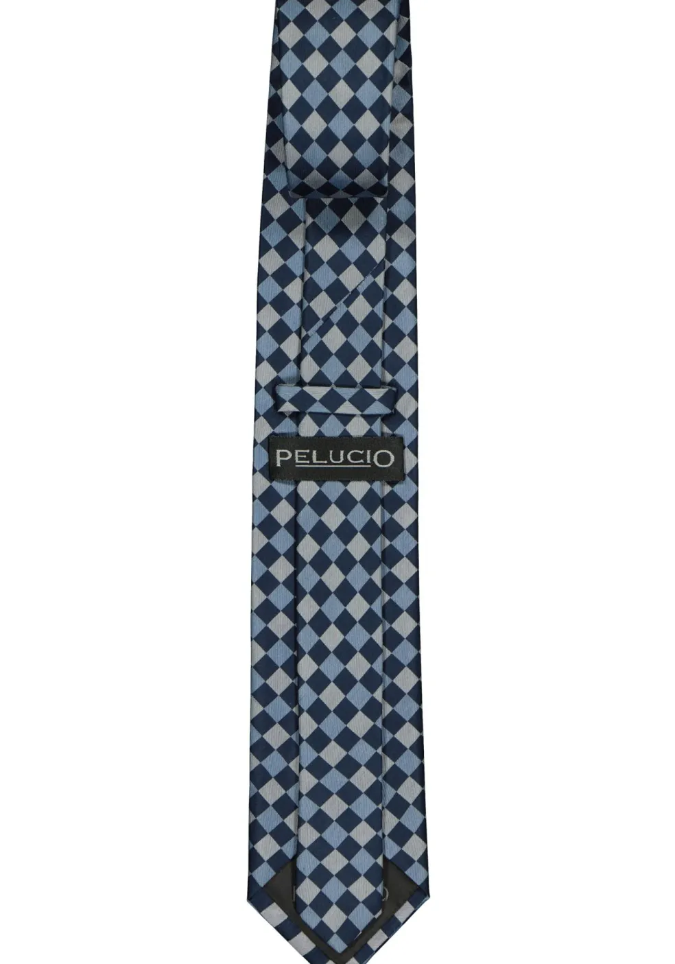 Pelucio stropdas, blauw geruit
