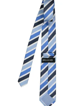 Pelucio stropdas, blauw gestreept