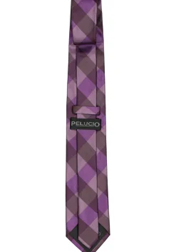 Pelucio stropdas, paars geruit
