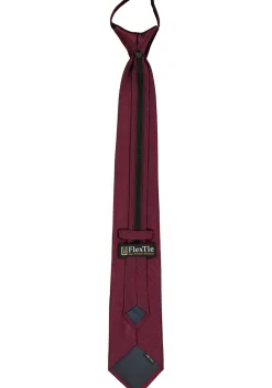 Pelucio voorgeknoopte stropdas met rits, bordeaux rood