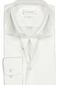 Profuomo regular fit overhemd, fine twill, wit