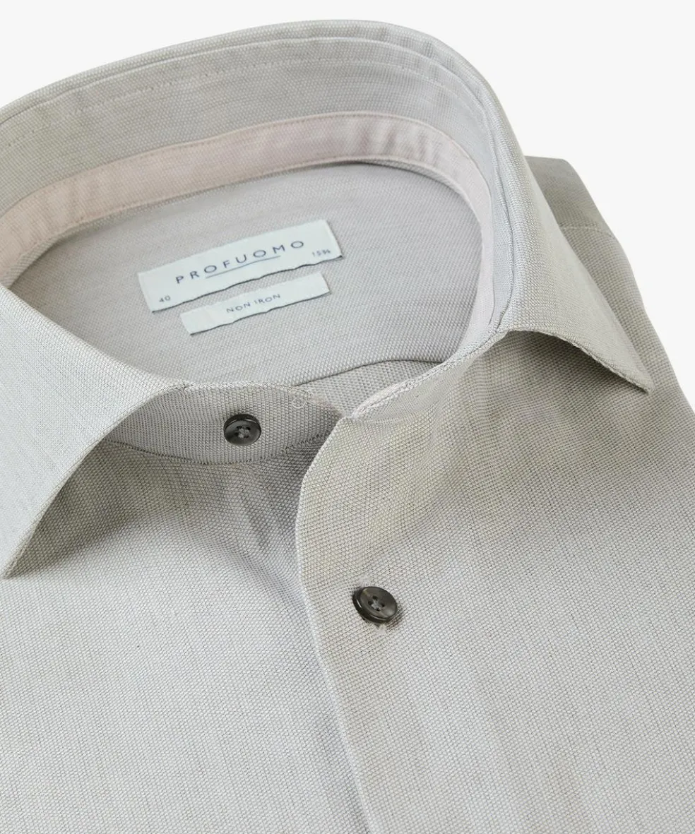 Profuomo slim fit heren overhemd, dobby, groen