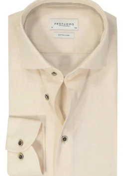 Profuomo slim fit heren overhemd, Oxford, off white