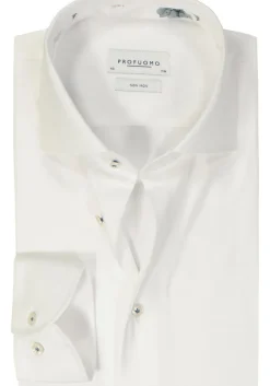 Profuomo slim fit heren overhemd, twill, wit
