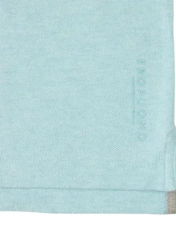 Profuomo slim fit heren polo, aqua groen-blauw