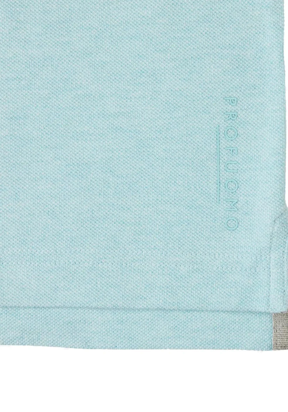 Profuomo slim fit heren polo, aqua groen-blauw