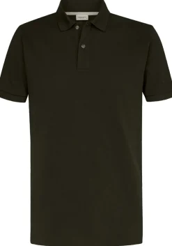 Profuomo slim fit heren polo, army groen