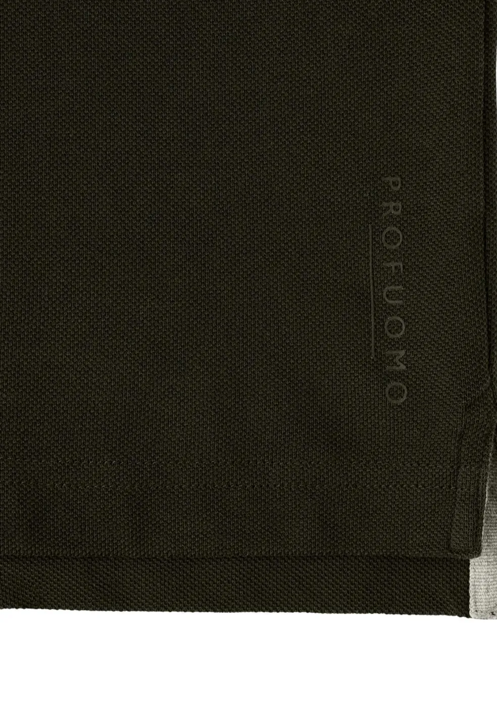 Profuomo slim fit heren polo, army groen