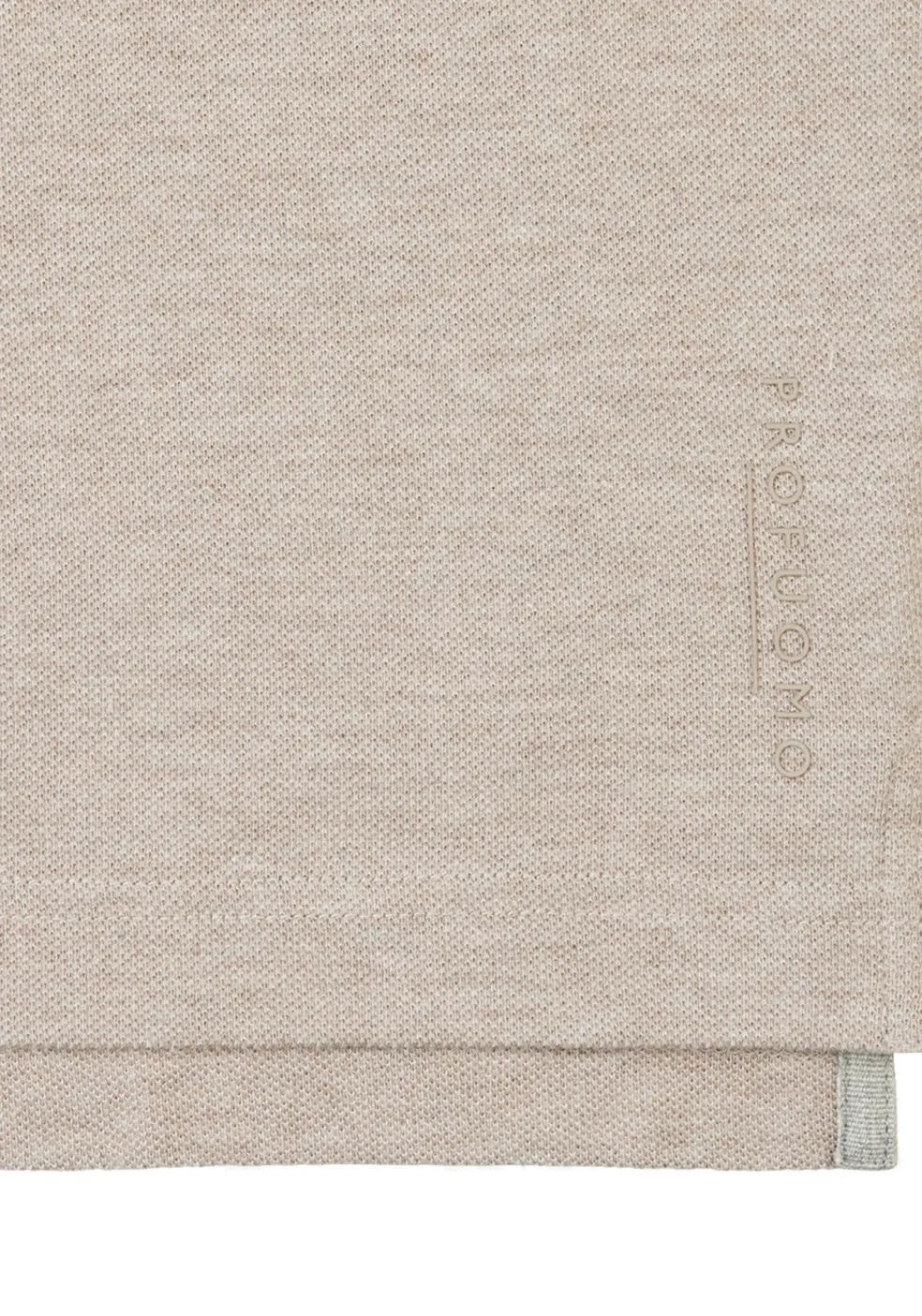 Profuomo slim fit heren polo, beige