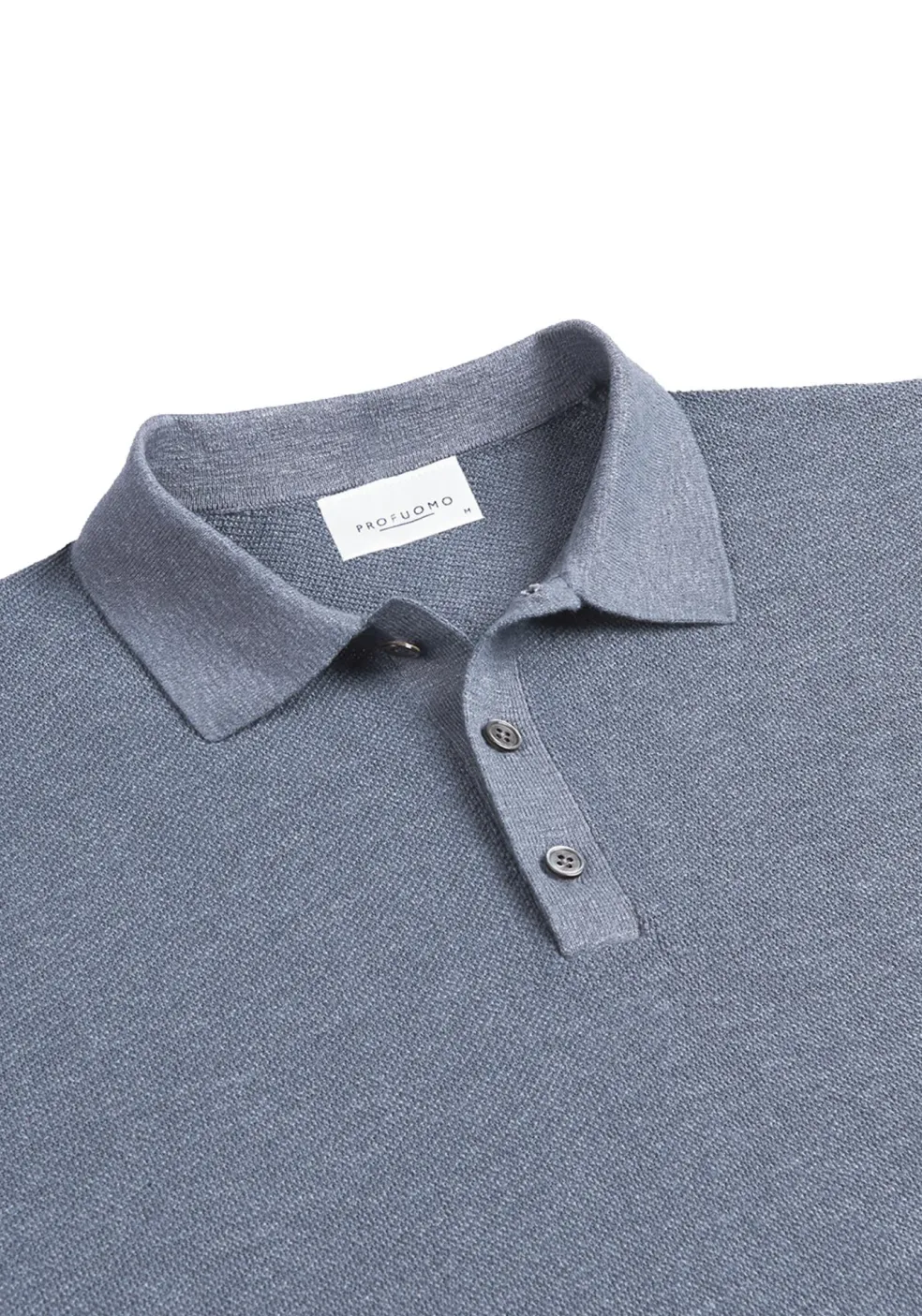 Profuomo slim fit heren polo, blauw