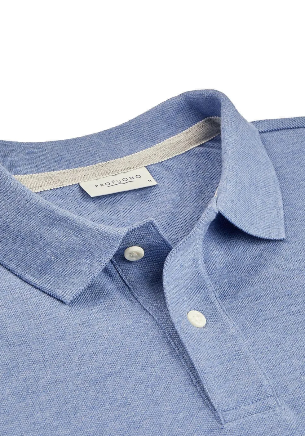 Profuomo slim fit heren polo, blauw