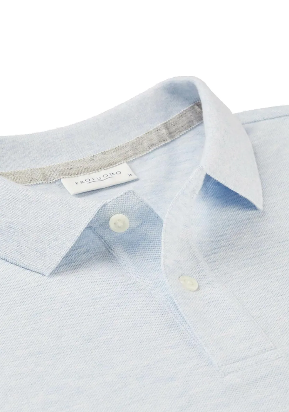 Profuomo slim fit heren polo, blauw