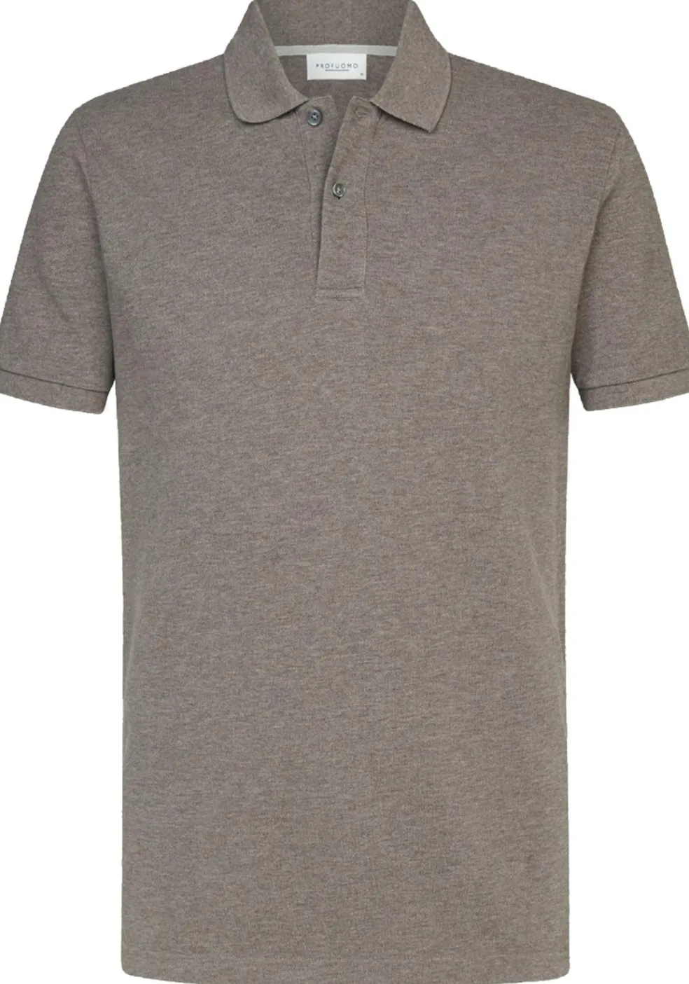 Profuomo slim fit heren polo, bruin