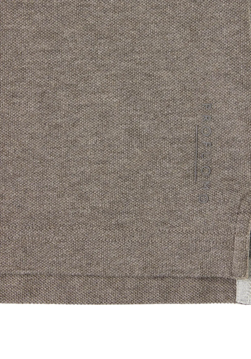 Profuomo slim fit heren polo, bruin